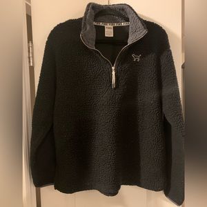 Pink by Victoria’s Secret Black Zip Jacket Sz M